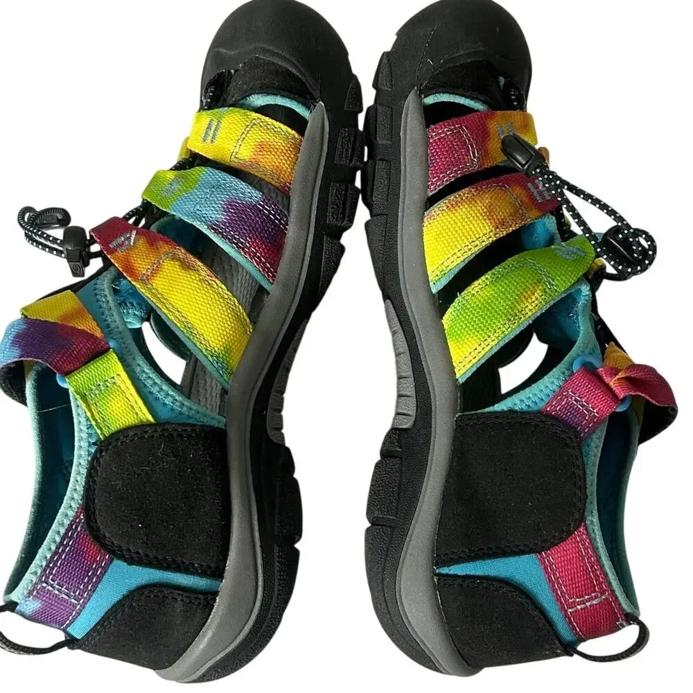 Keen Newport H2 US size 6 Unisex sandals colorful tie-dye straps and rubber toe